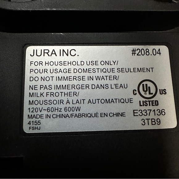 Jura Capresso Milk Frother 208 Replacement Base‎ ONLY - Picture 4 of 4